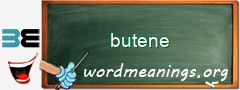 WordMeaning blackboard for butene